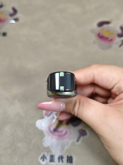 Floating Shadow Max Zirconium Engraved Polished