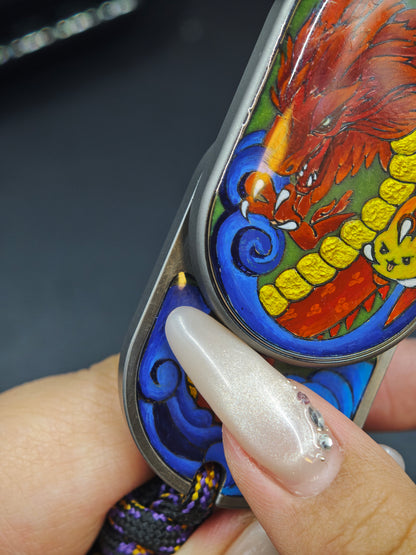 Dragon Rhythm Titanium Color-Anodized Resin-Sealed