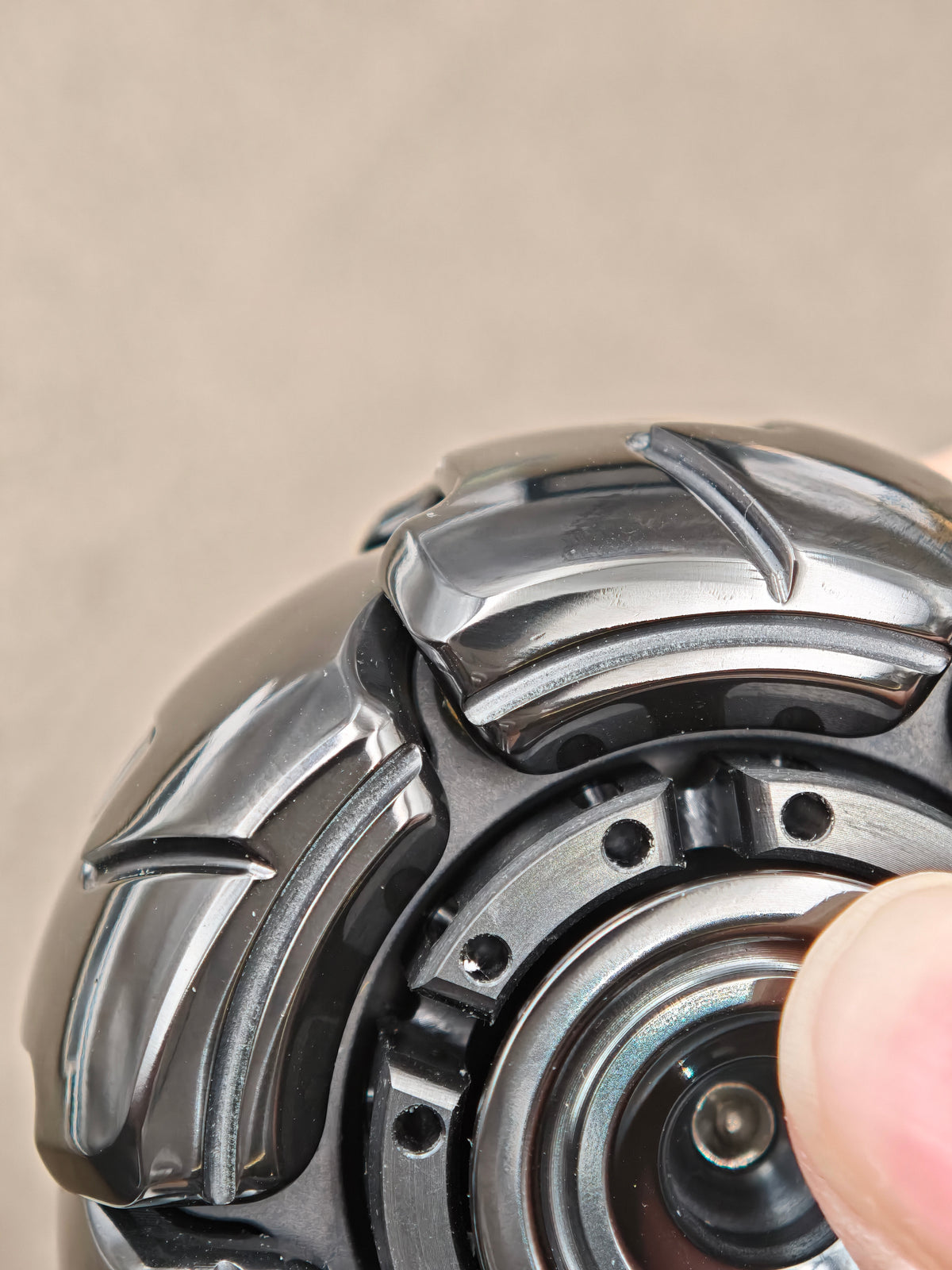 Pillbug Shell Opening Zirconium Polished