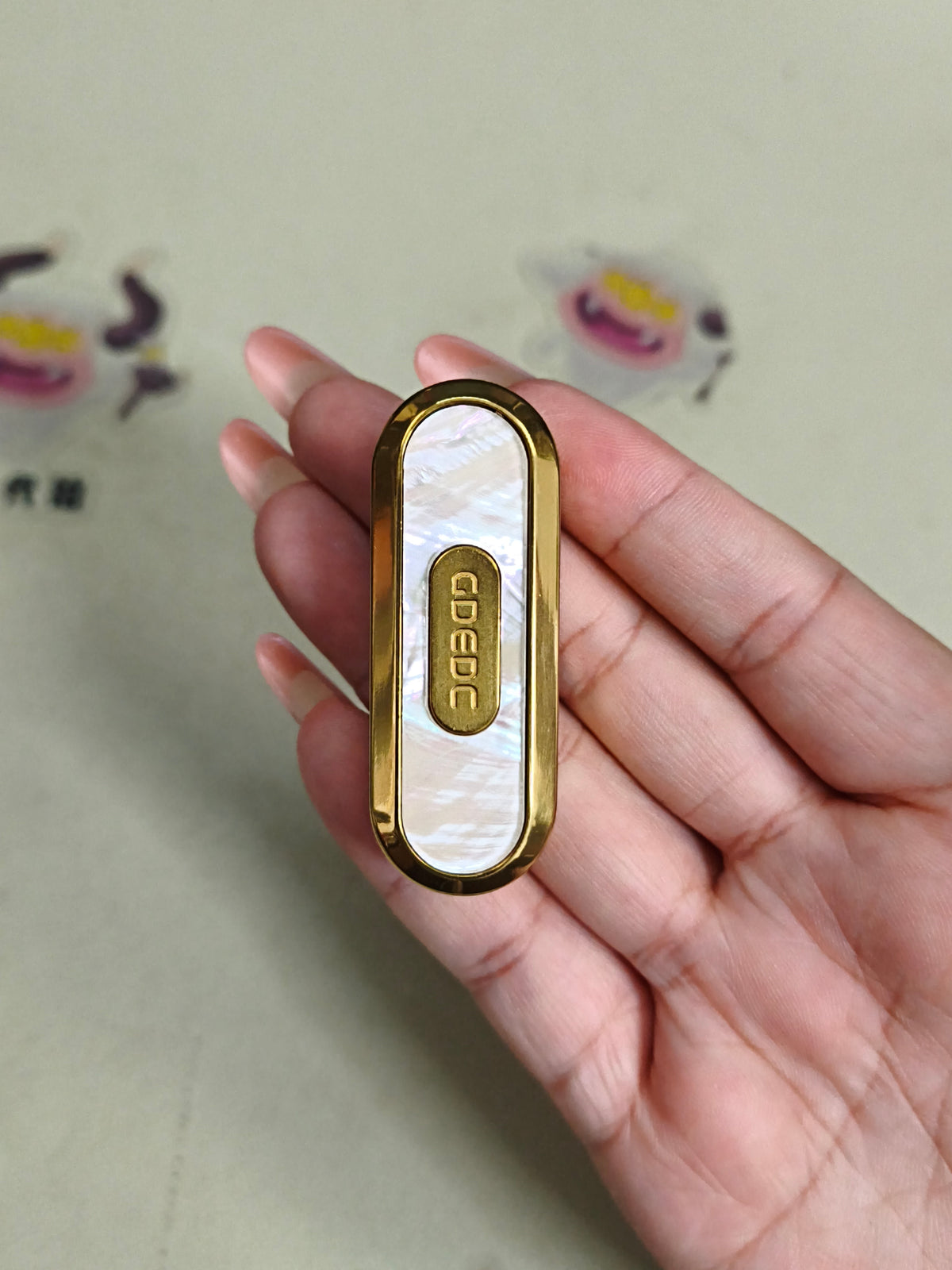 Lucky Draw MOP Gold Plated Engraved