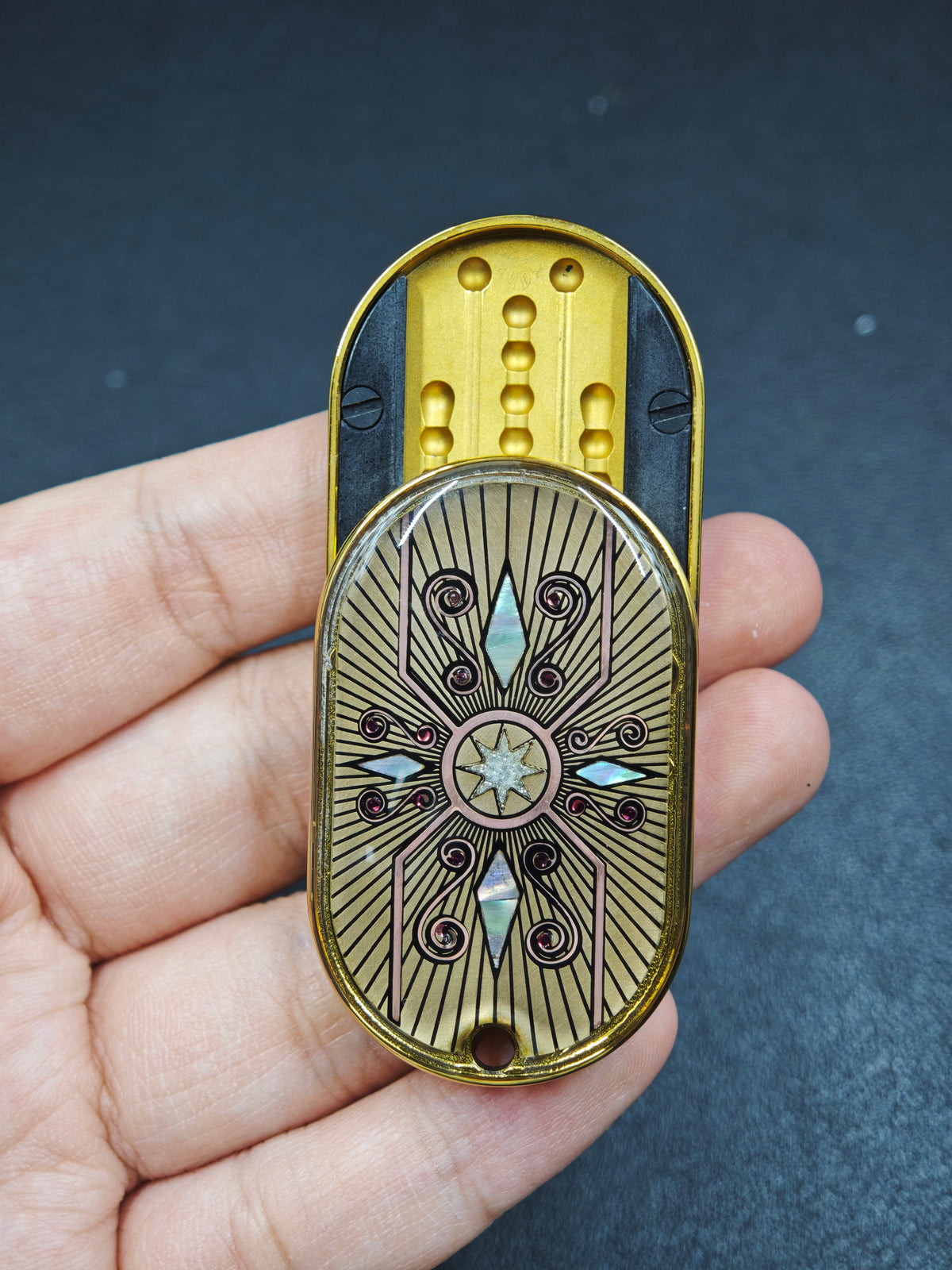 Dragon Rhythm Titanium Gold Plated Resin-Sealed