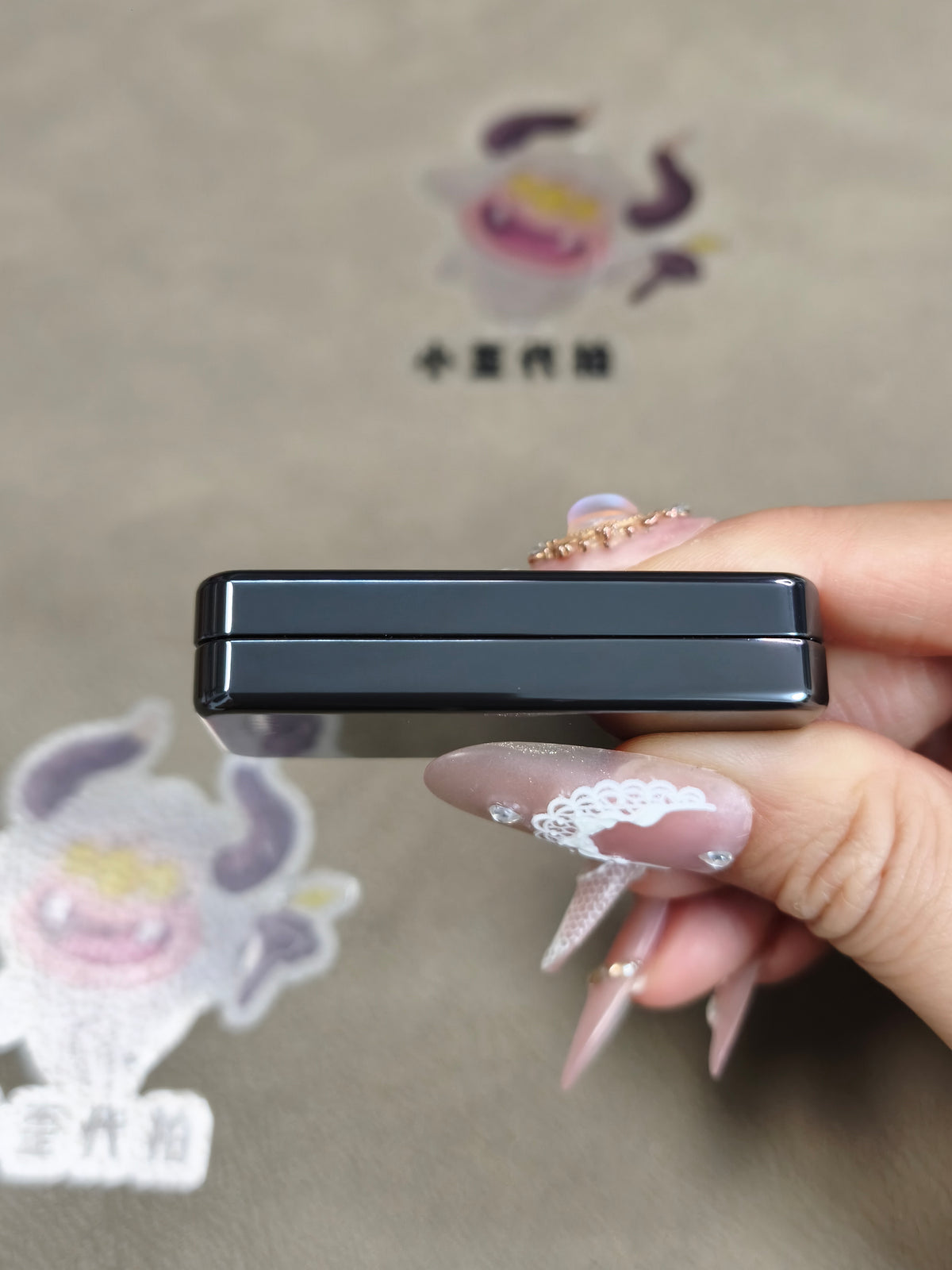 Brocade & Azure Paperweight Zirconium Polished