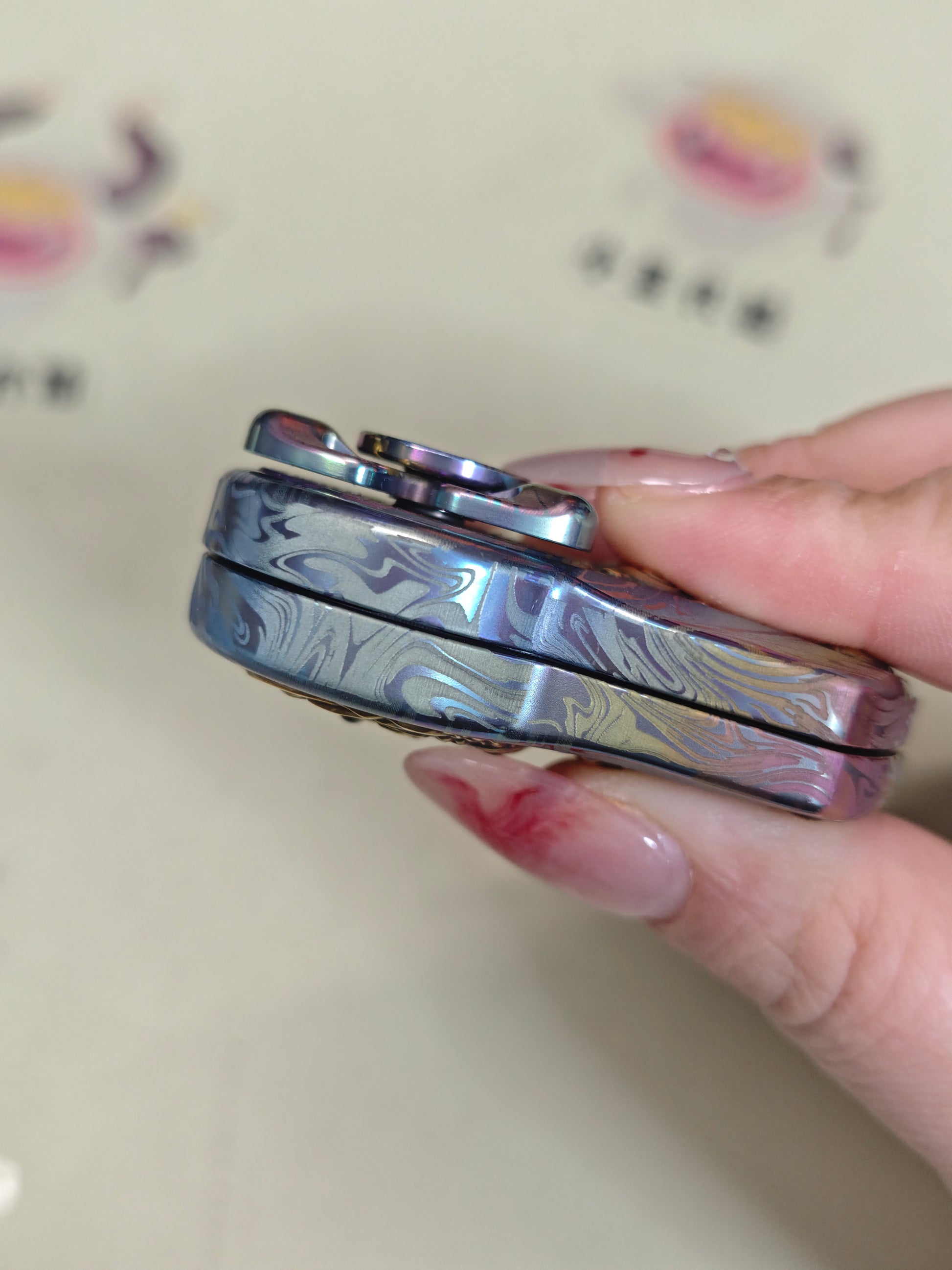Demon Subduing Toga Tangcao Pattern Titanium Color-Anodized