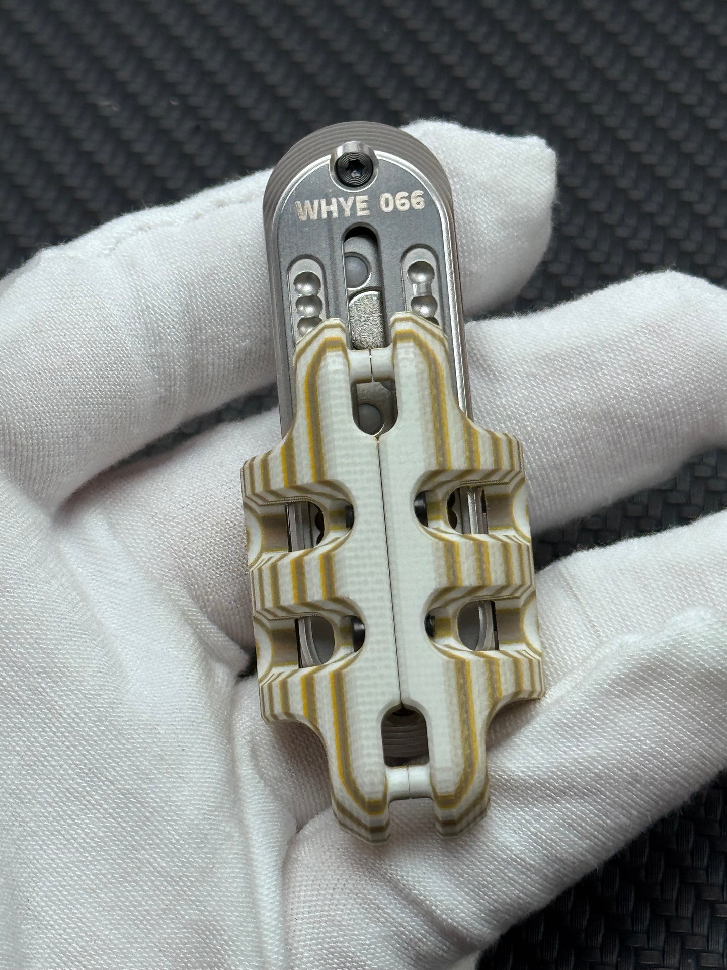 EXOSKELETON G10 Yellow Grey White Bone Core Stainless Steel