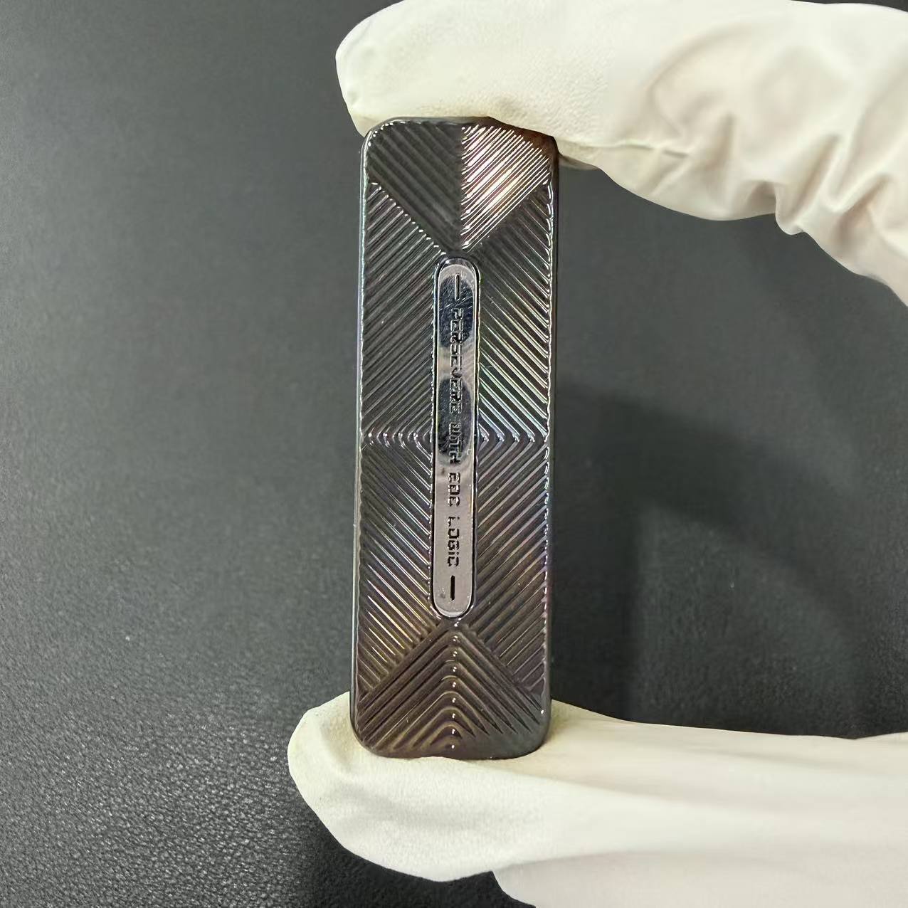 Tita Zirconium Engraved Oil Slick