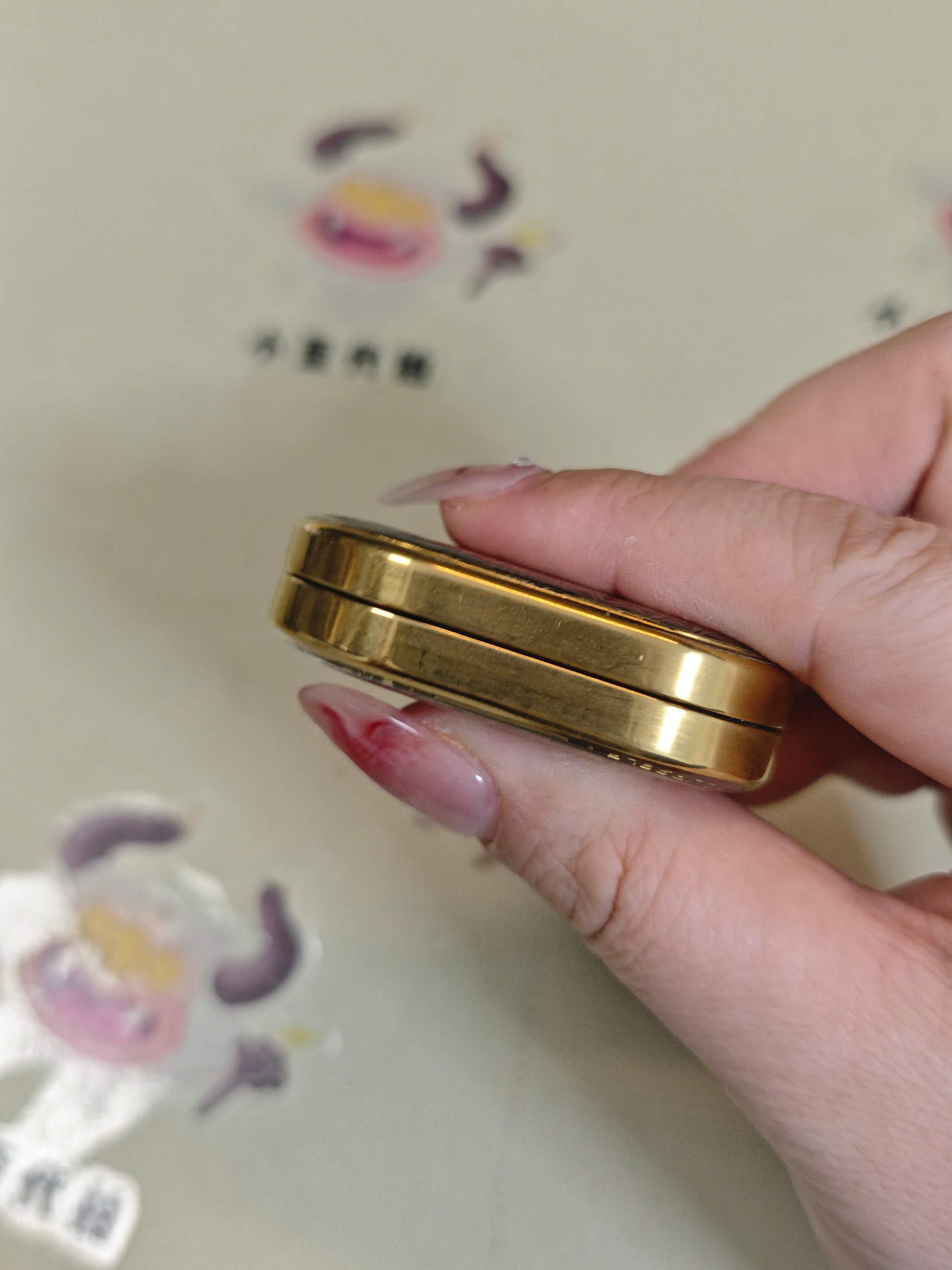Groove Zirconium Gold Plated Resin-Sealed