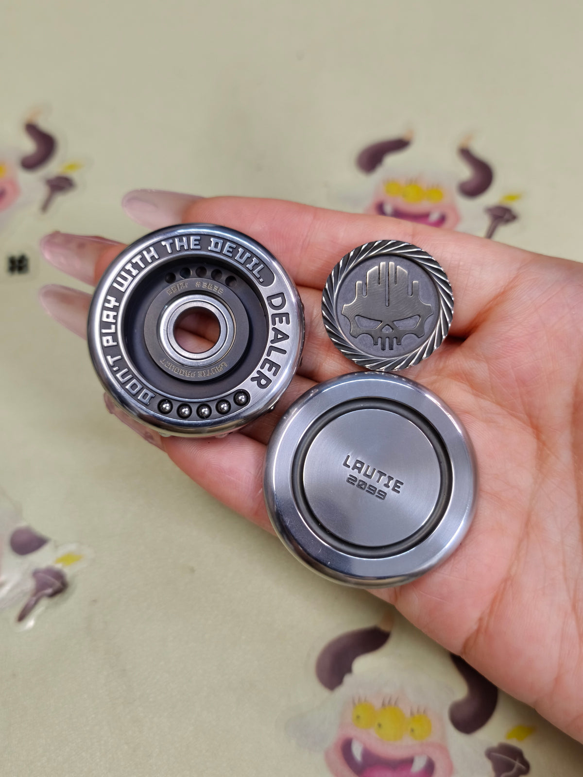 Dealer Button Stainless Steel