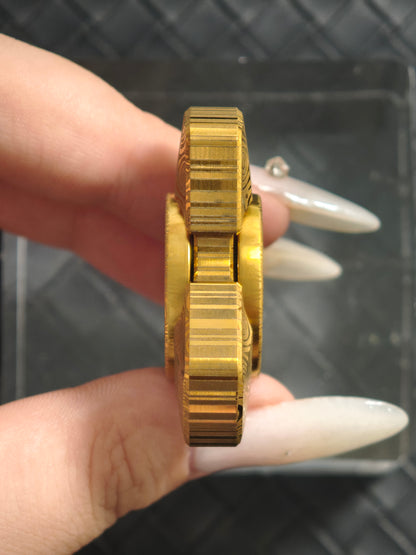 Gentle Breeze Bearing Cap Damasteel Gold Plated Engraved