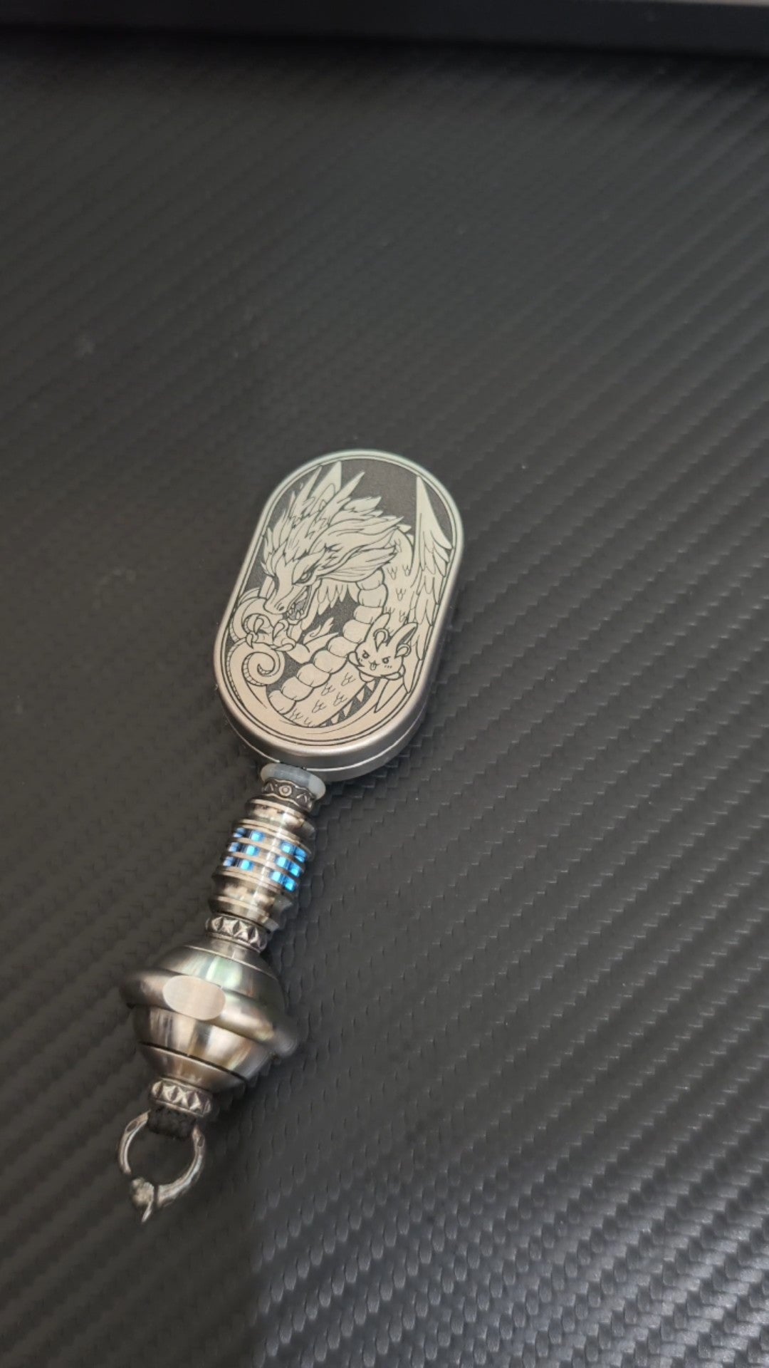 Groove + Knife Pendant Titanium Stainless Steel Limited Edition