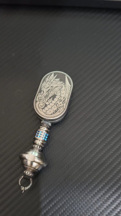 Groove + Knife Pendant Titanium Stainless Steel Limited Edition