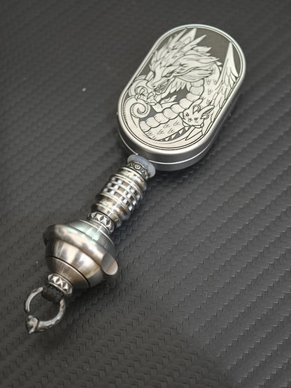 Groove + Knife Pendant Titanium Stainless Steel Limited Edition