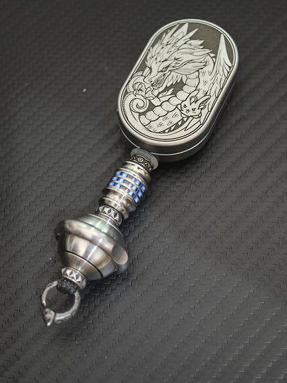 Groove + Knife Pendant Titanium Stainless Steel Limited Edition
