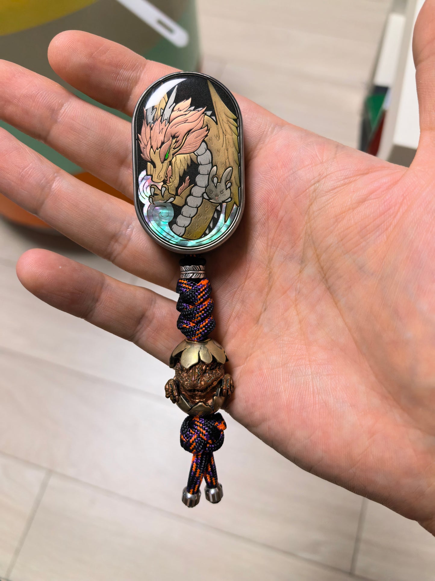 Couture Dragon Rhythm Turboglow MOP Resin-Sealed