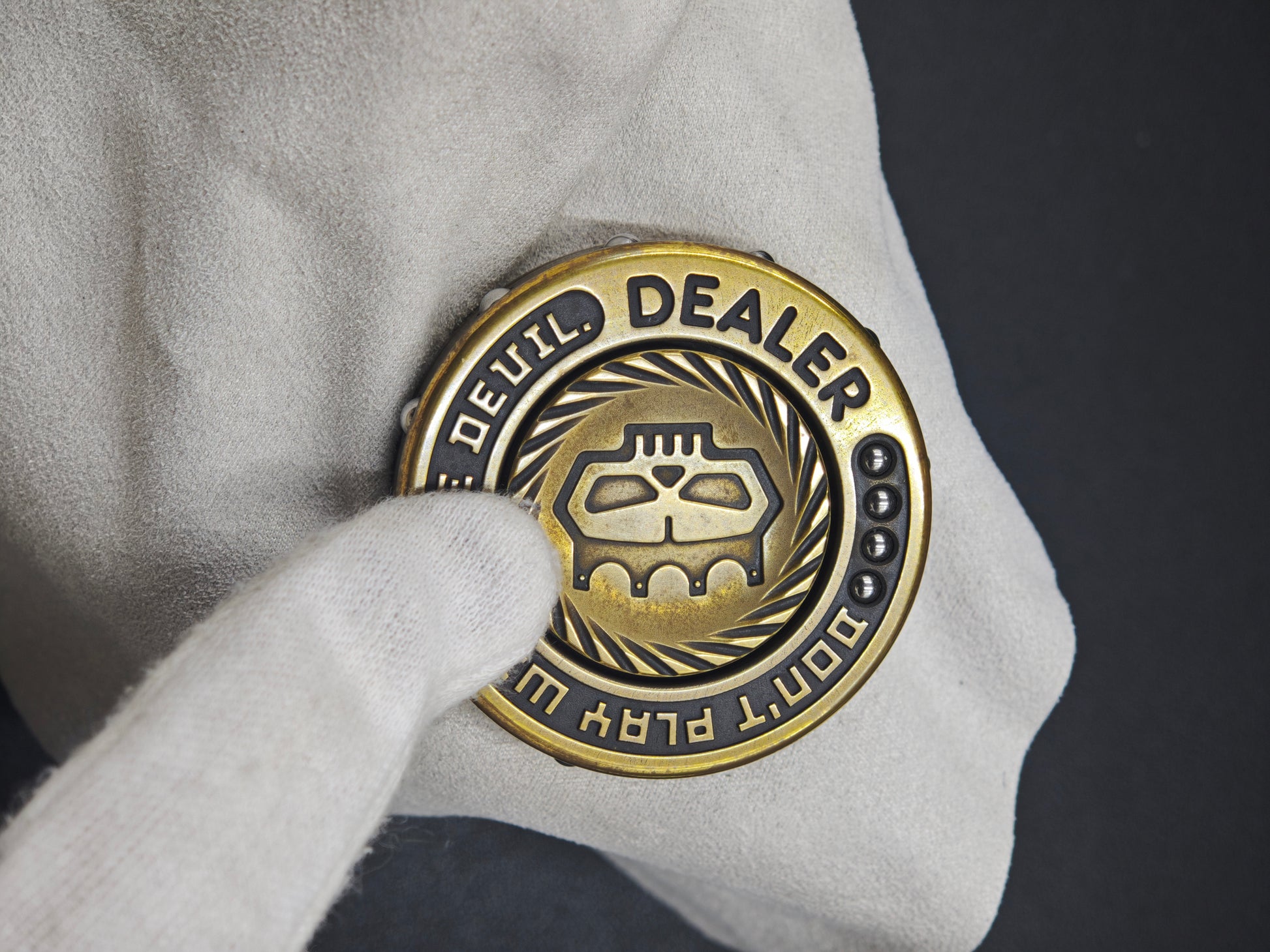 Dealer Button Brass