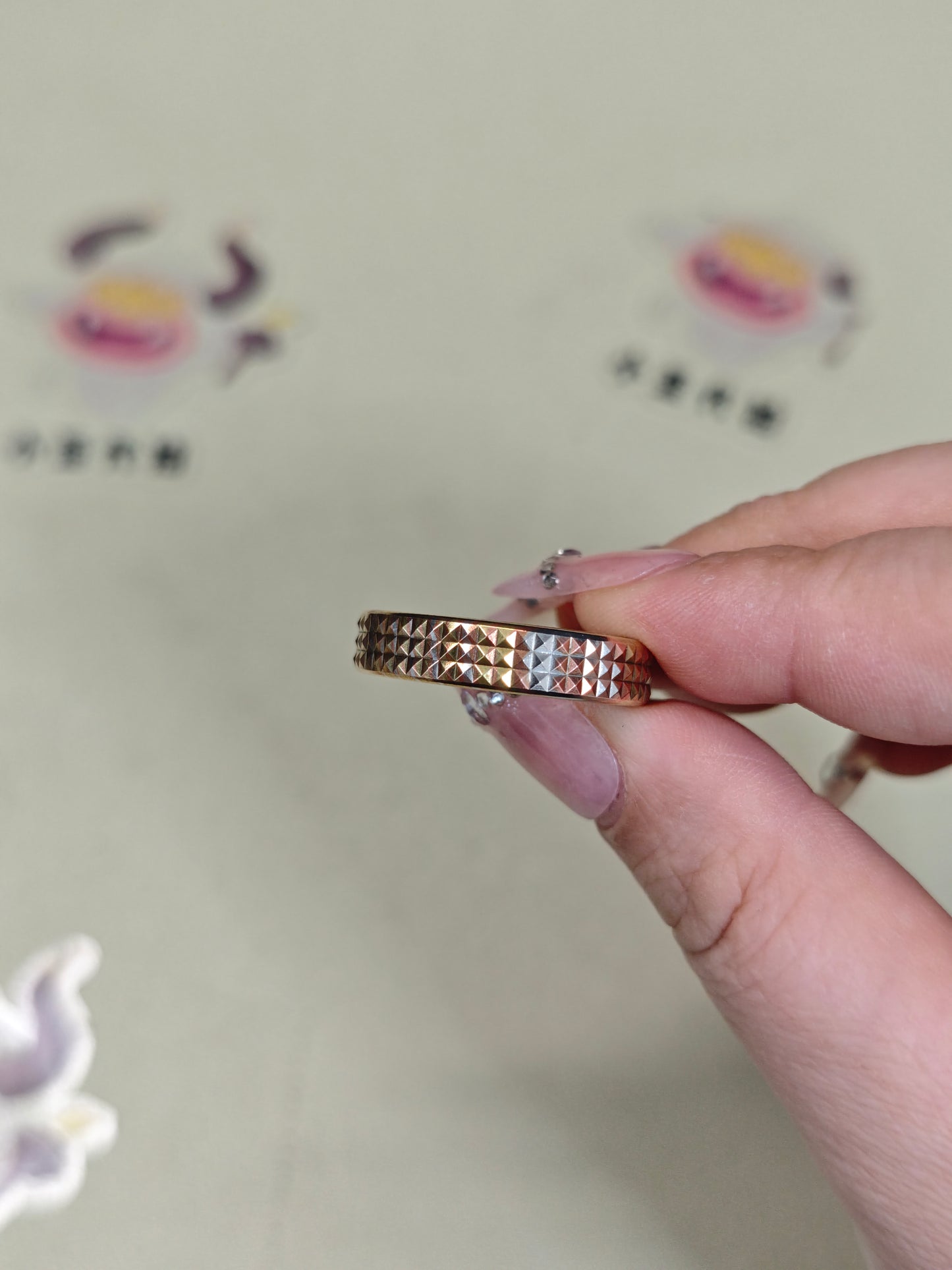 Paris Stud Mokume Copper