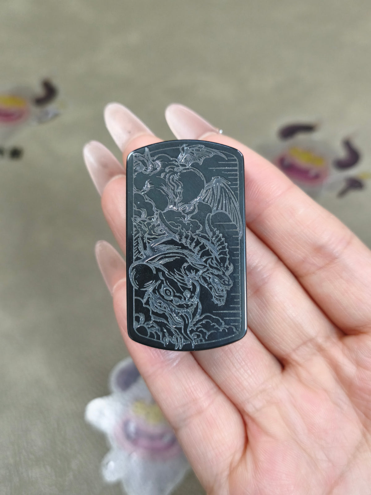 Root Three Zirconium Color-Anodized Engraved Polished