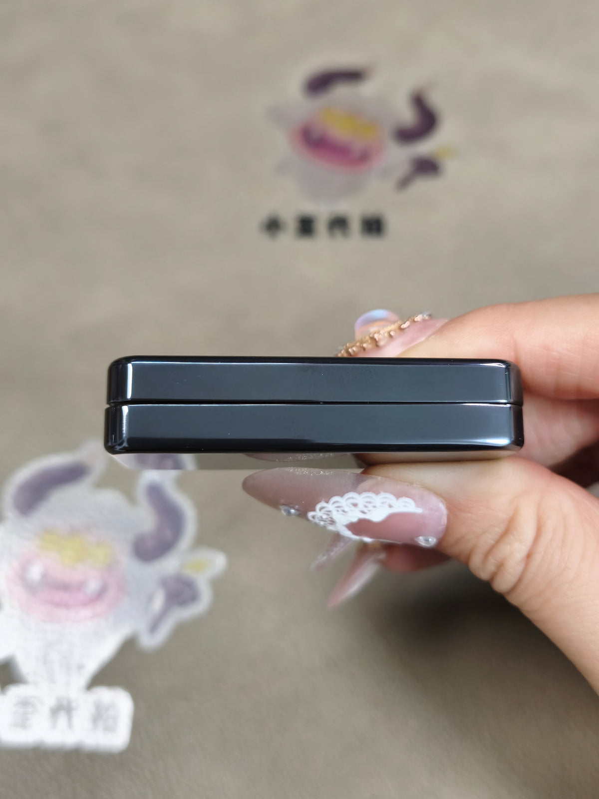 Brocade & Azure Paperweight Zirconium Polished