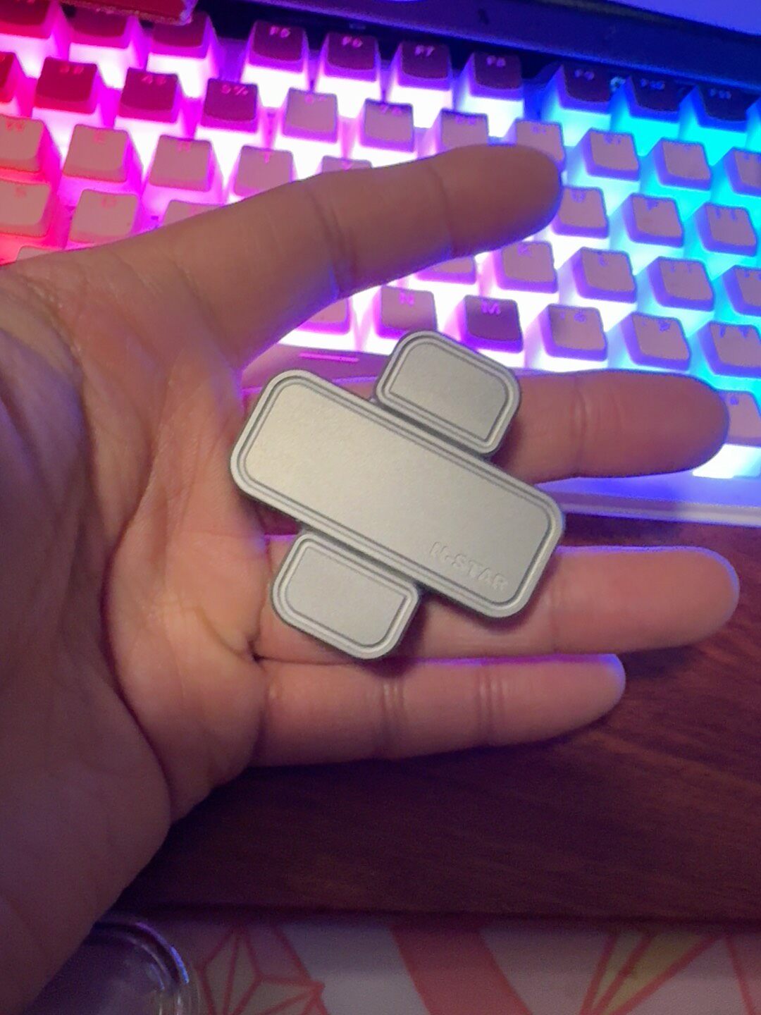 "+"Slider Stainless Steel + Planet Lanyard Bead