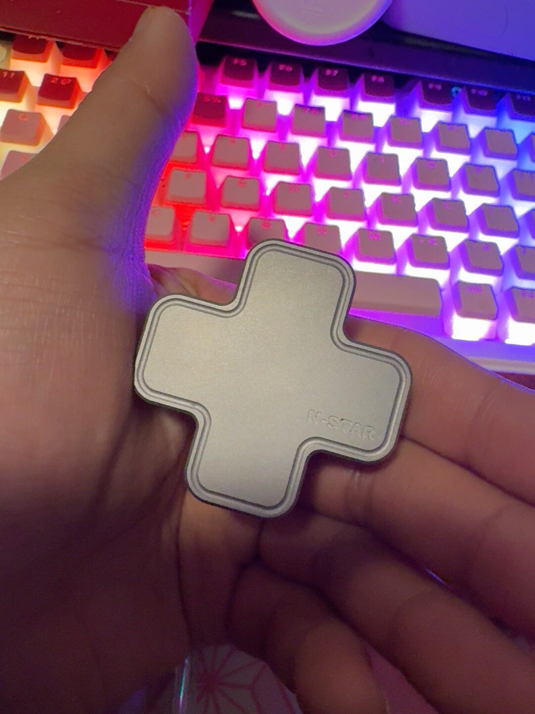 "+"Slider Stainless Steel + Planet Lanyard Bead