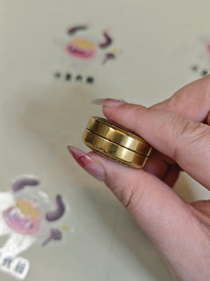 Groove Zirconium Gold Plated Resin-Sealed