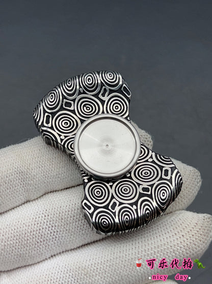 Stubby Damasteel Etched