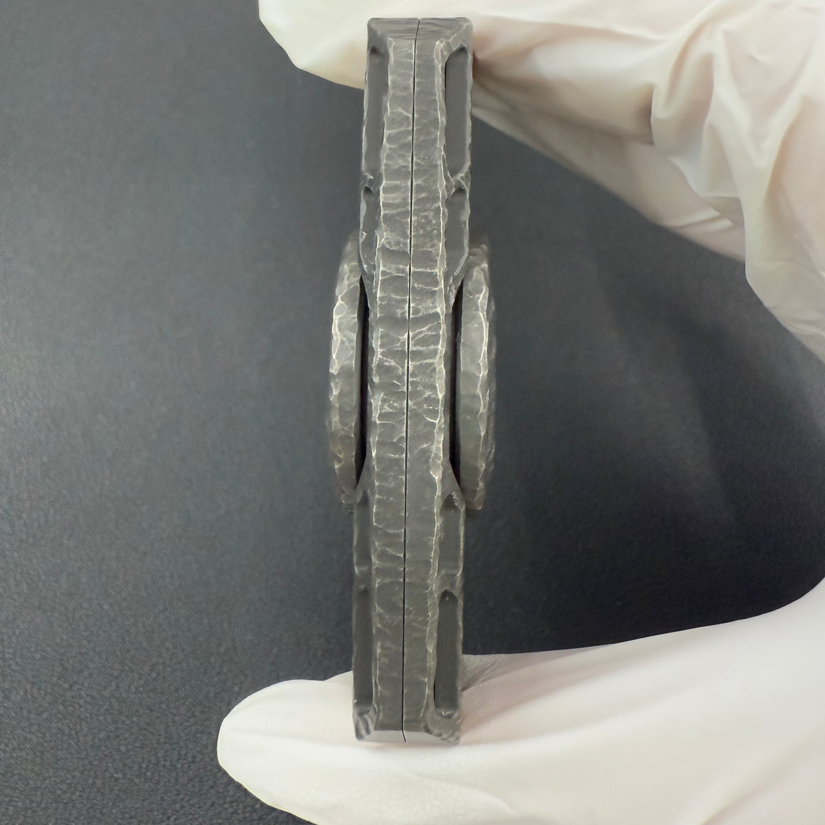 Ling Yin Titanium Stonewashed Stone Textured Engraved