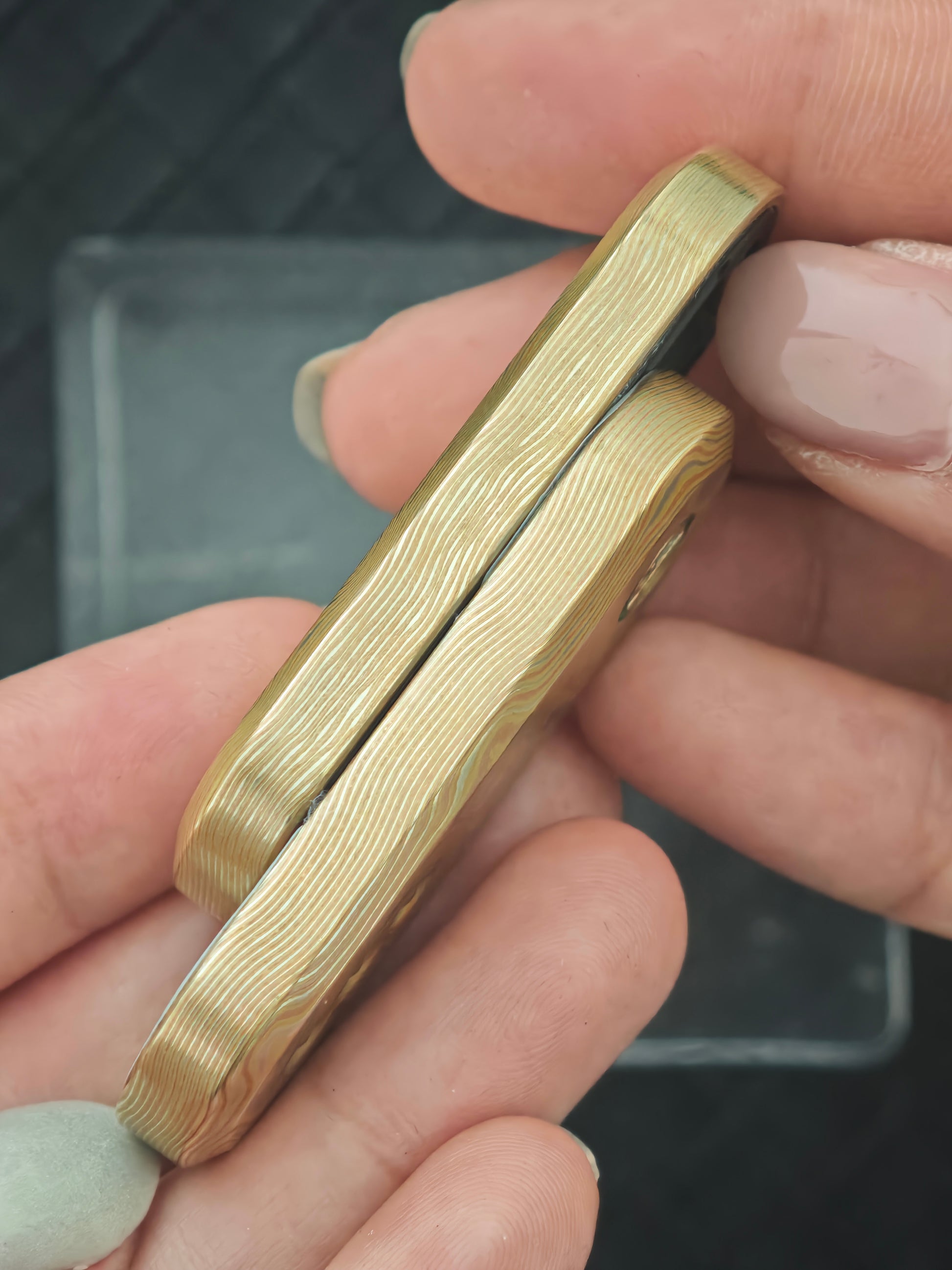 Lucky Draw Mokume Etched Polished