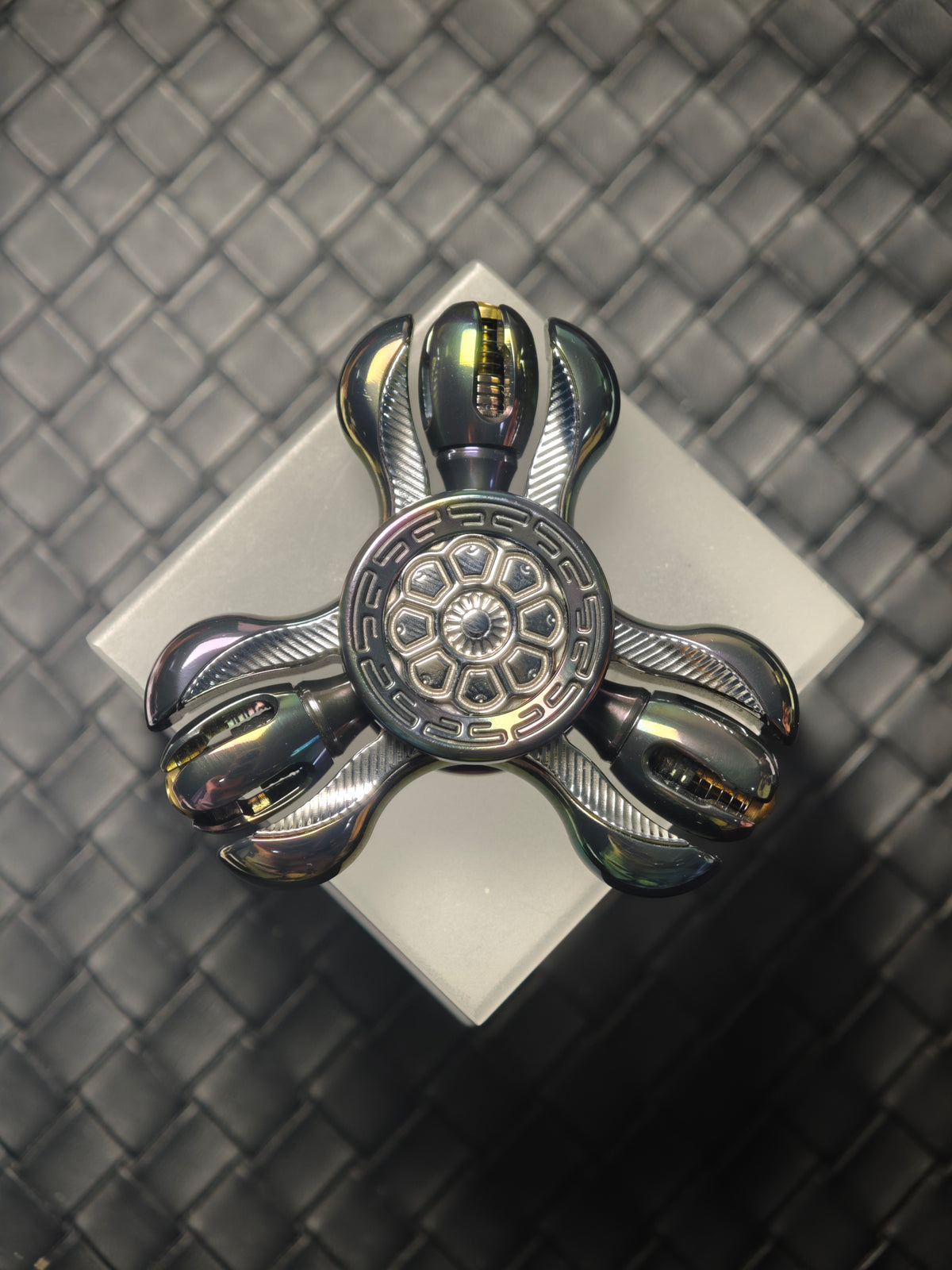 Demon Subduer Tuning Fork Bone Zirconium Oil Slick