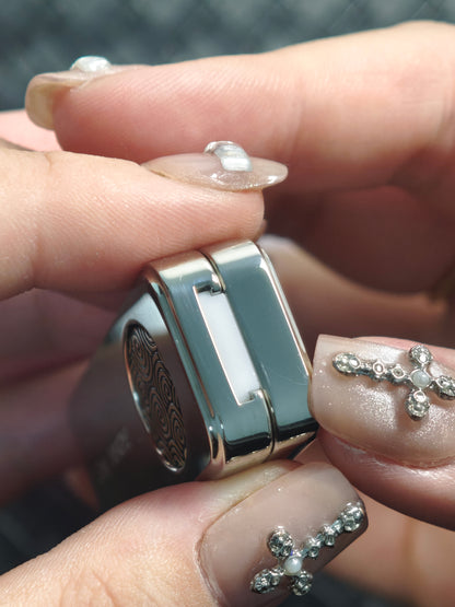 Sugar Cube Titanium Polished