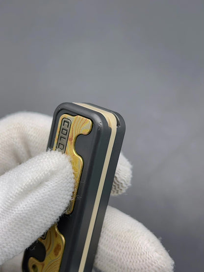 Snake Zirconium Mokume Stainless Steel PEEK