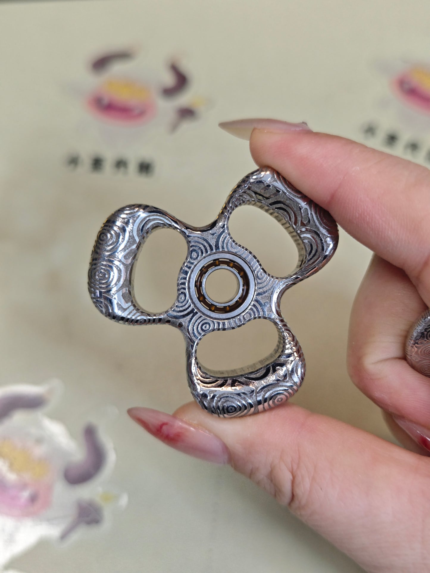 Three-Leaf Horizon Damasteel