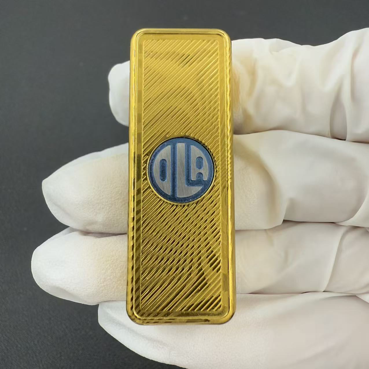 Jingle Bell Damasteel Gold Plated Etched Polished