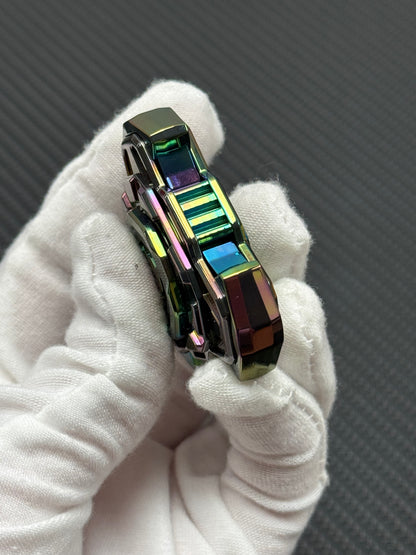 Triple Leaf Ignition Shell Opening Zirconium Engraved Polished