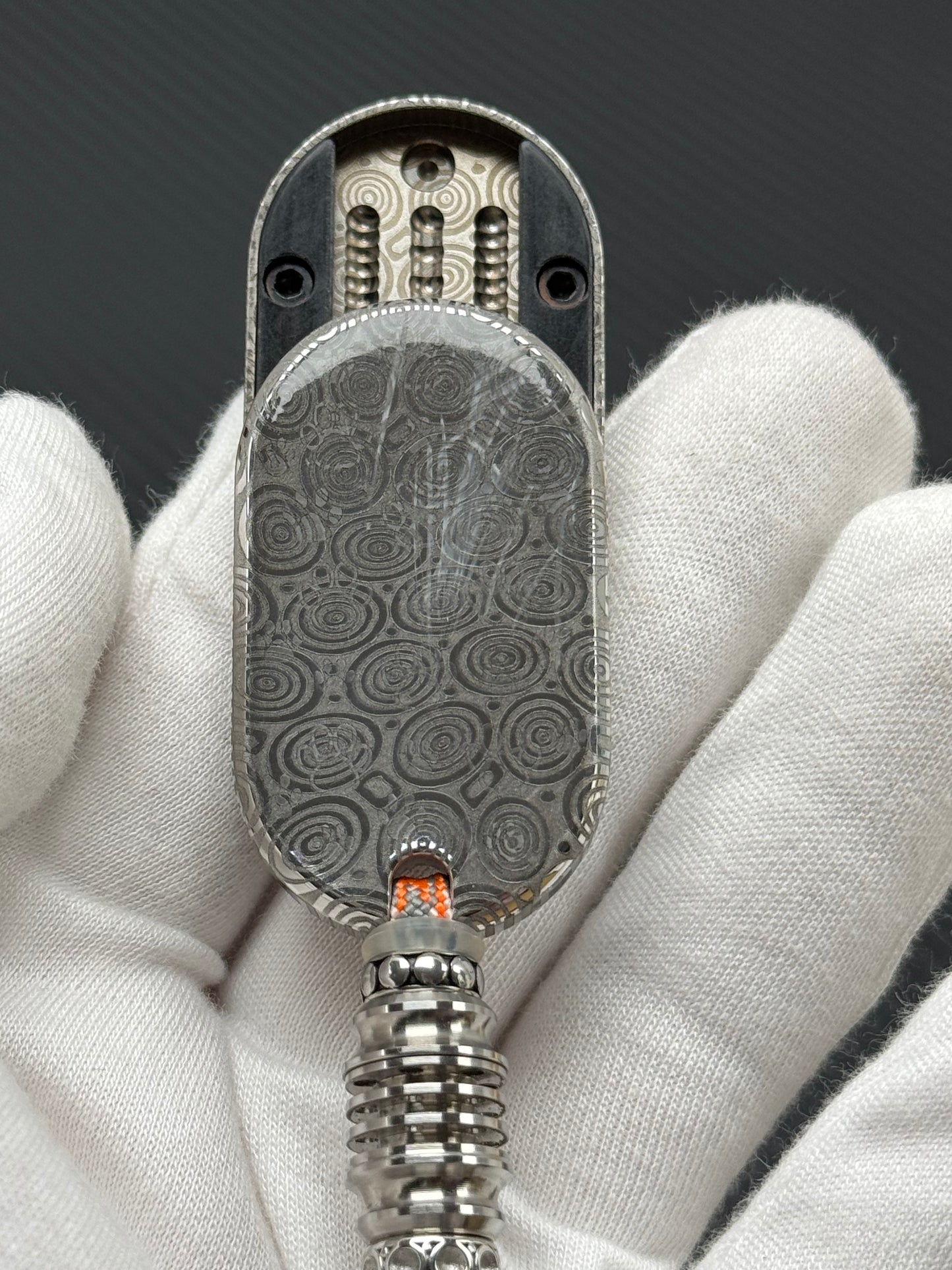 Greedy Cat Stainless Steel Resin-Sealed Engraved