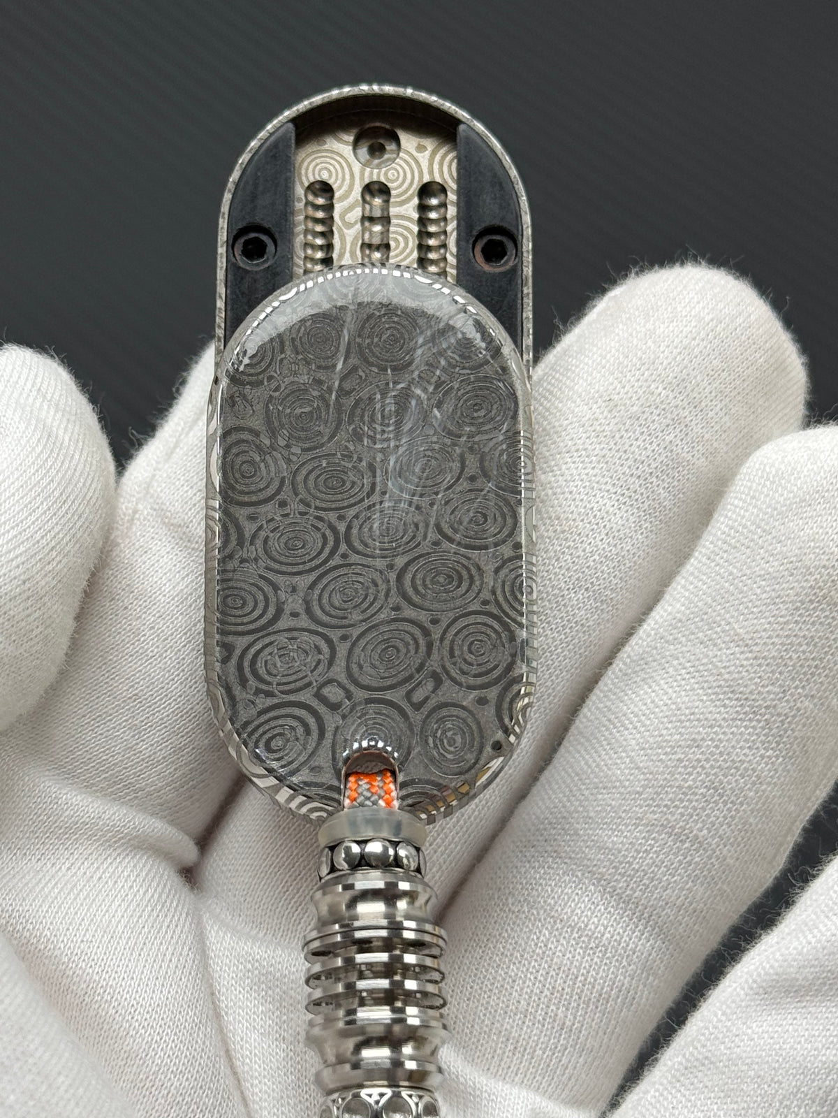 Greedy Cat Stainless Steel Resin-Sealed Engraved