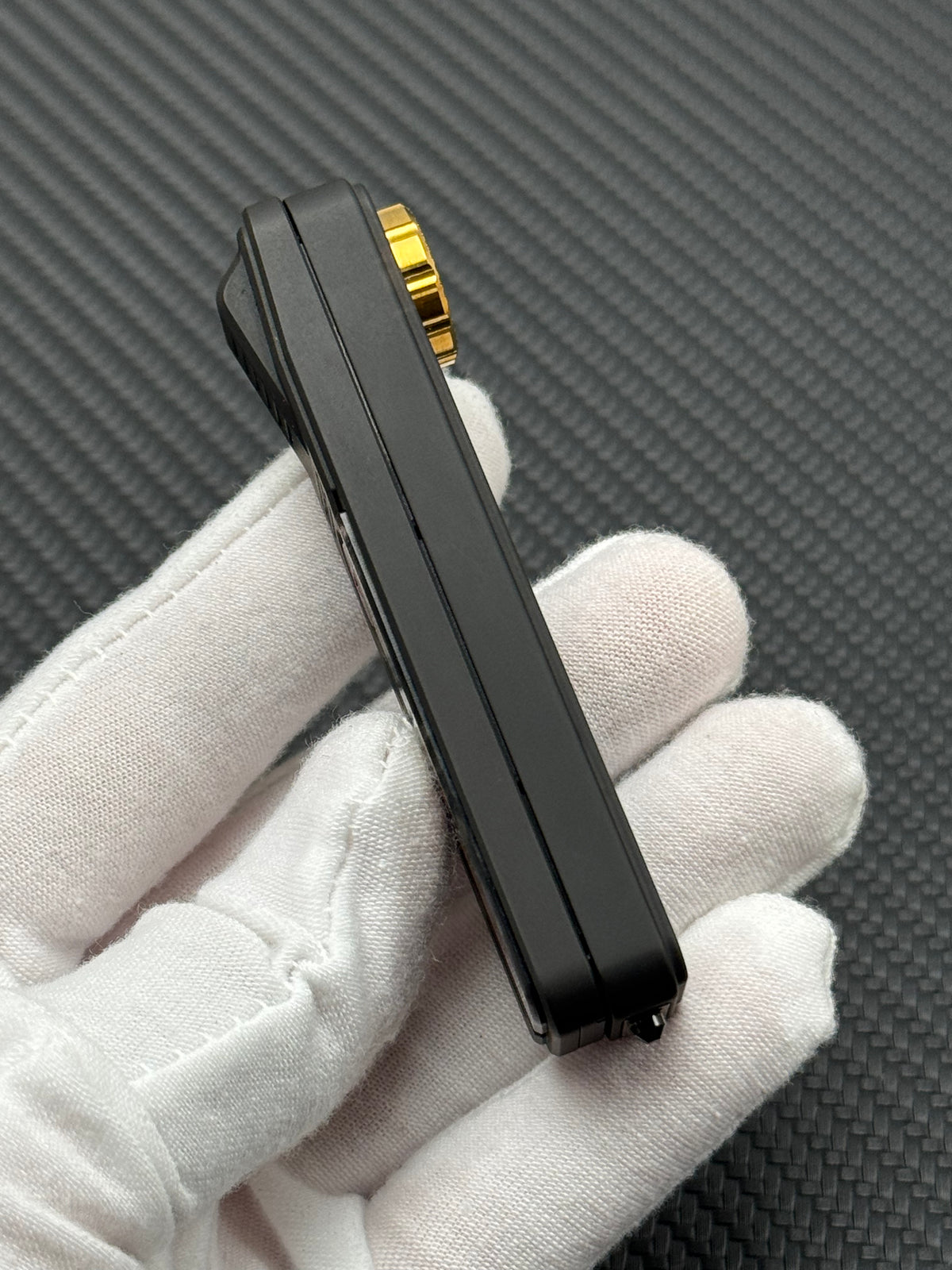 Rhythm Box Purple Gold Inlay Titanium