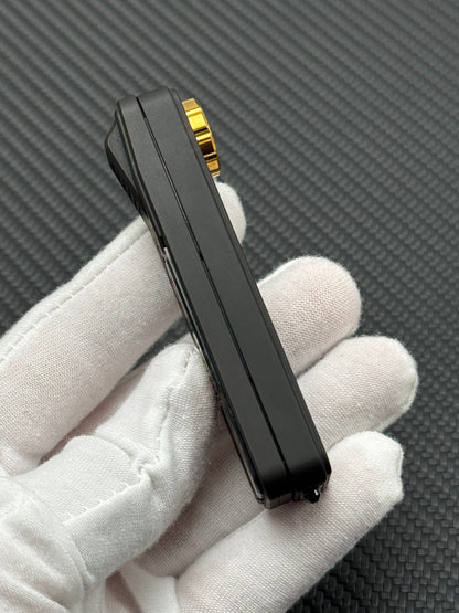 Rhythm Box Purple Gold Inlay Titanium