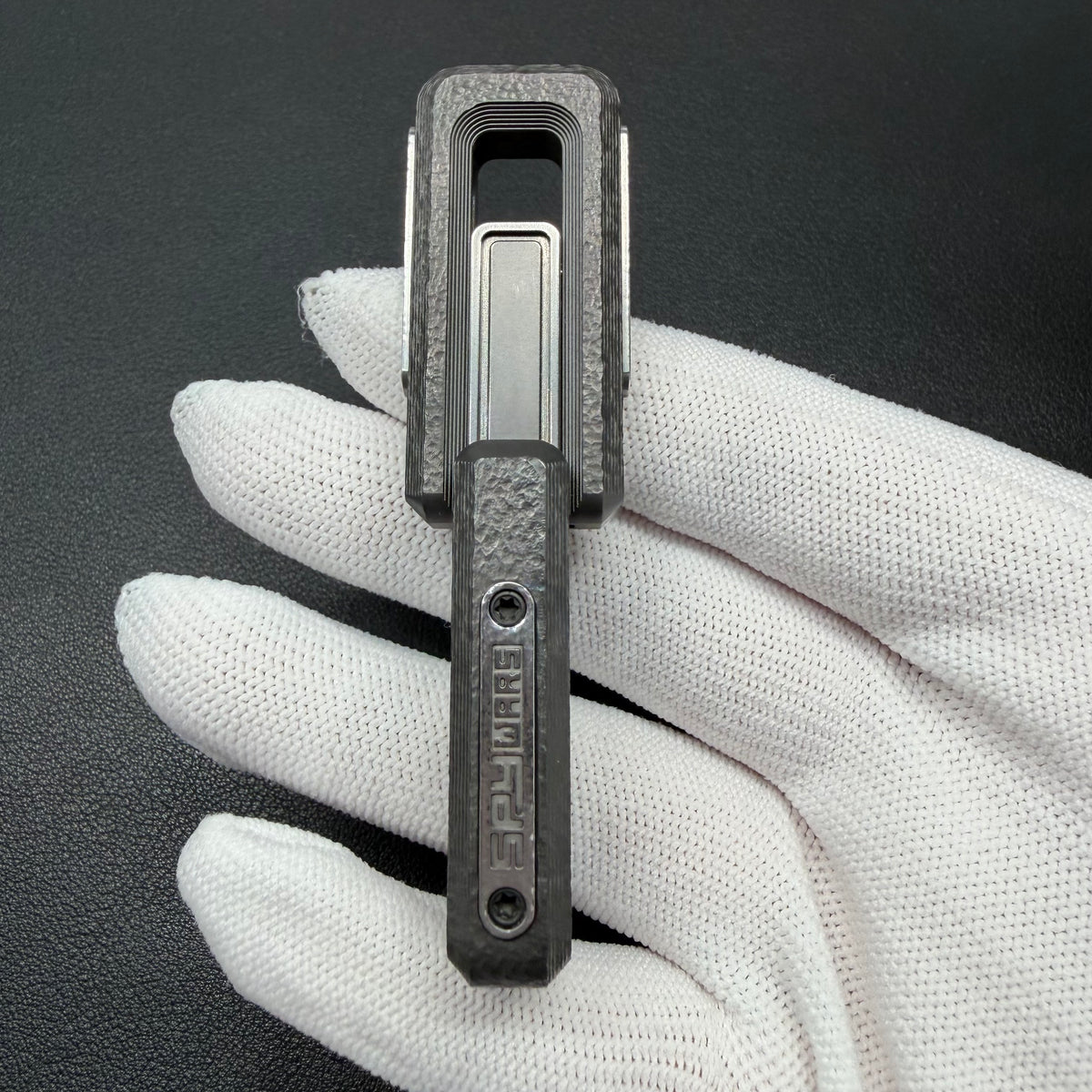 X Lock Zirconium Stone Textured Engraved