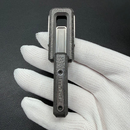 X Lock Zirconium Stone Textured Engraved