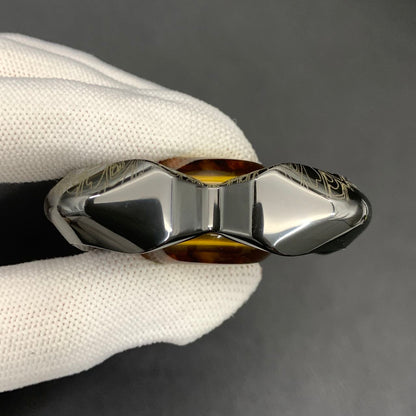 Feather Zirconium Engraved