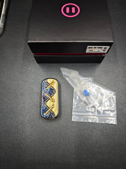 Razor Edge Zircuti Mokume Crystallized Titanium