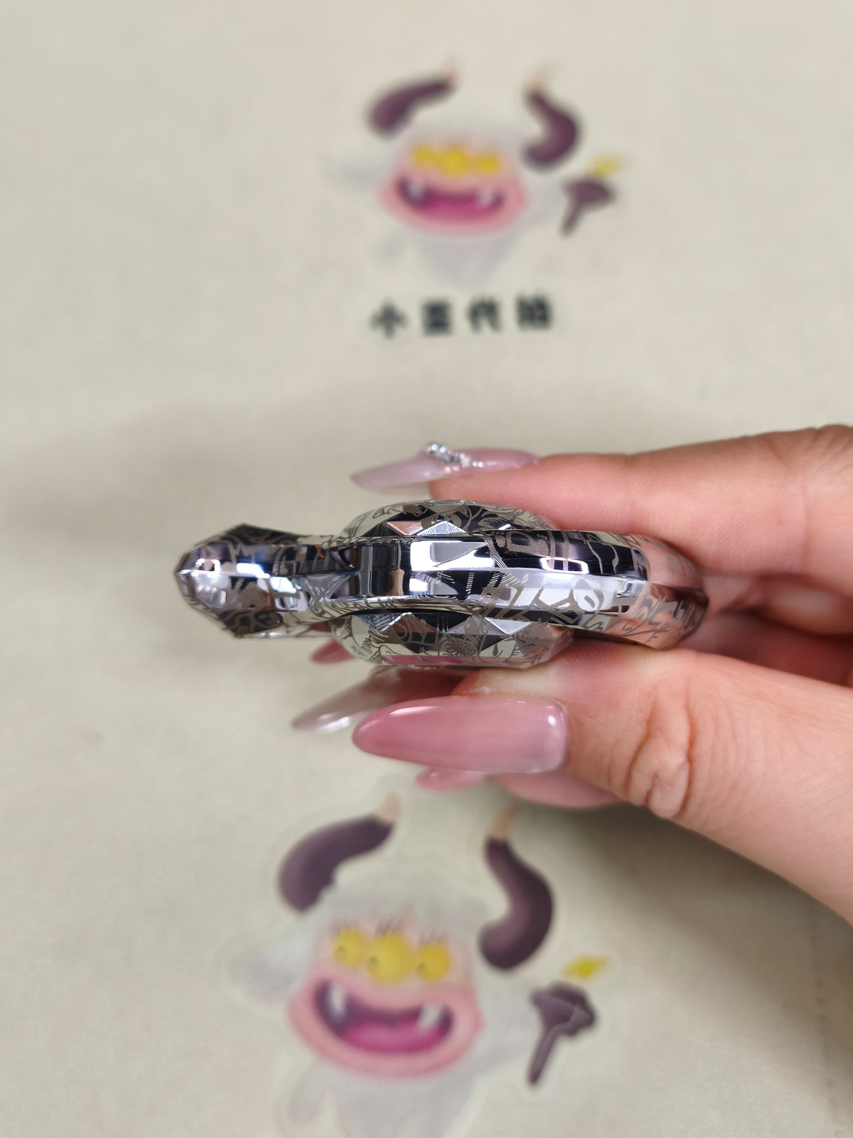 Goddess Tear Stainless Steel Engraved