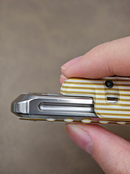 EXOSKELETON G10 Yellow Grey White Bone Core Stainless Steel