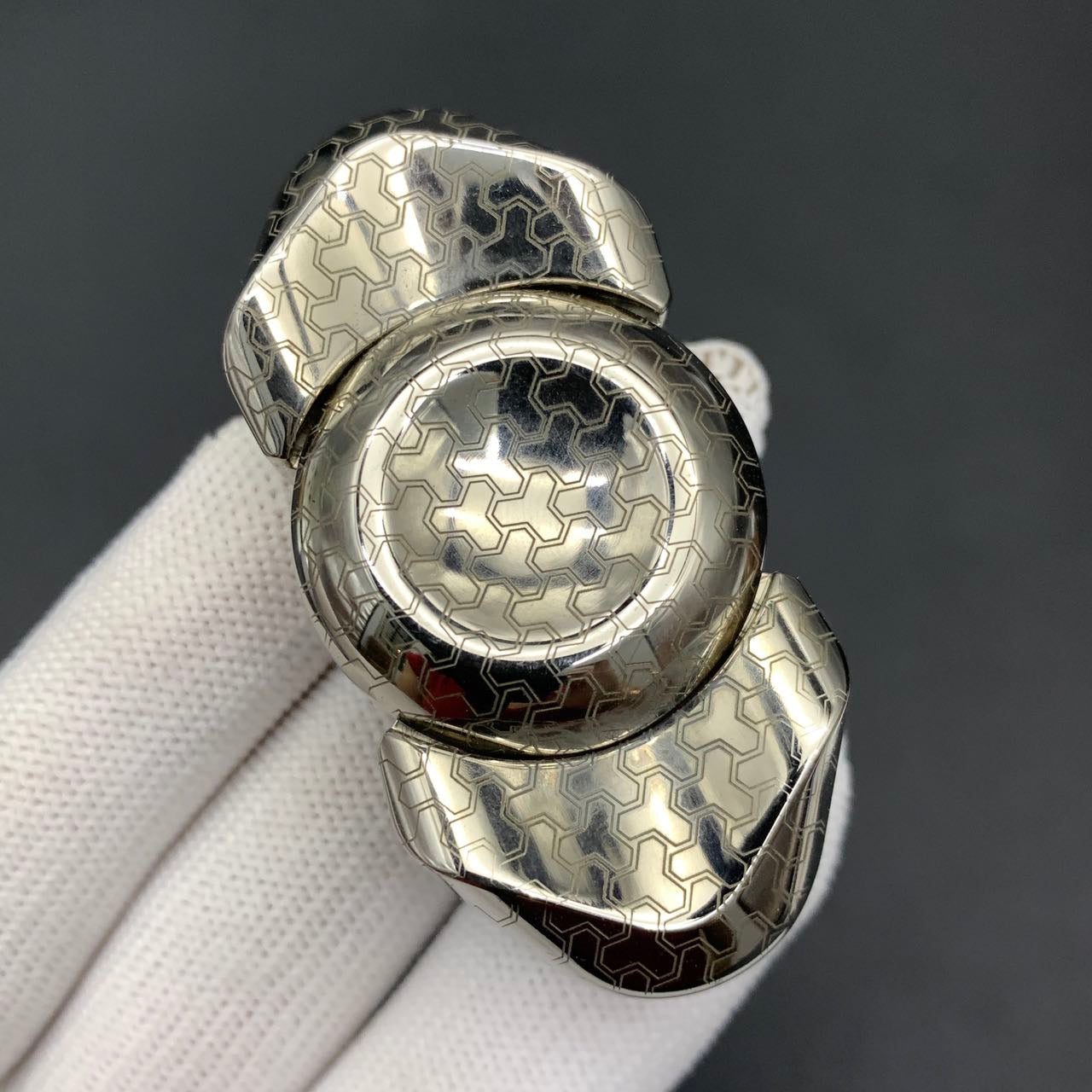 Feather Titanium Engraved