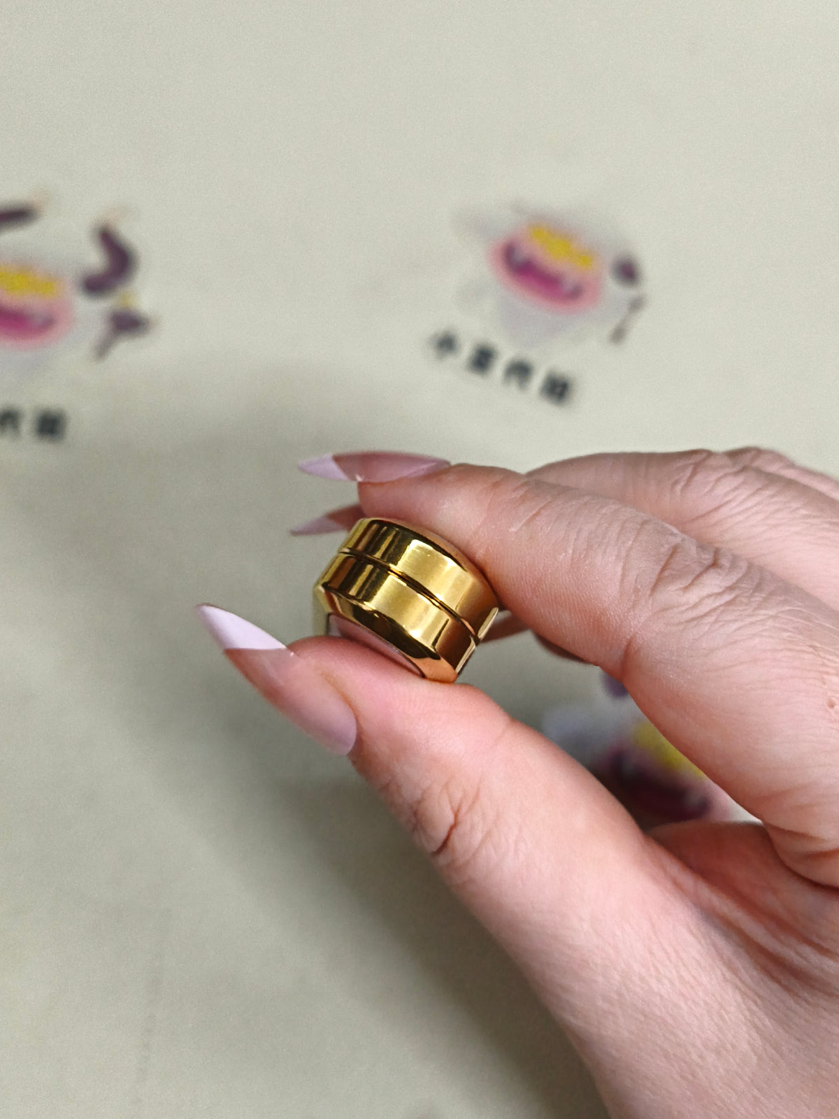 Lucky Draw MOP Gold Plated Engraved
