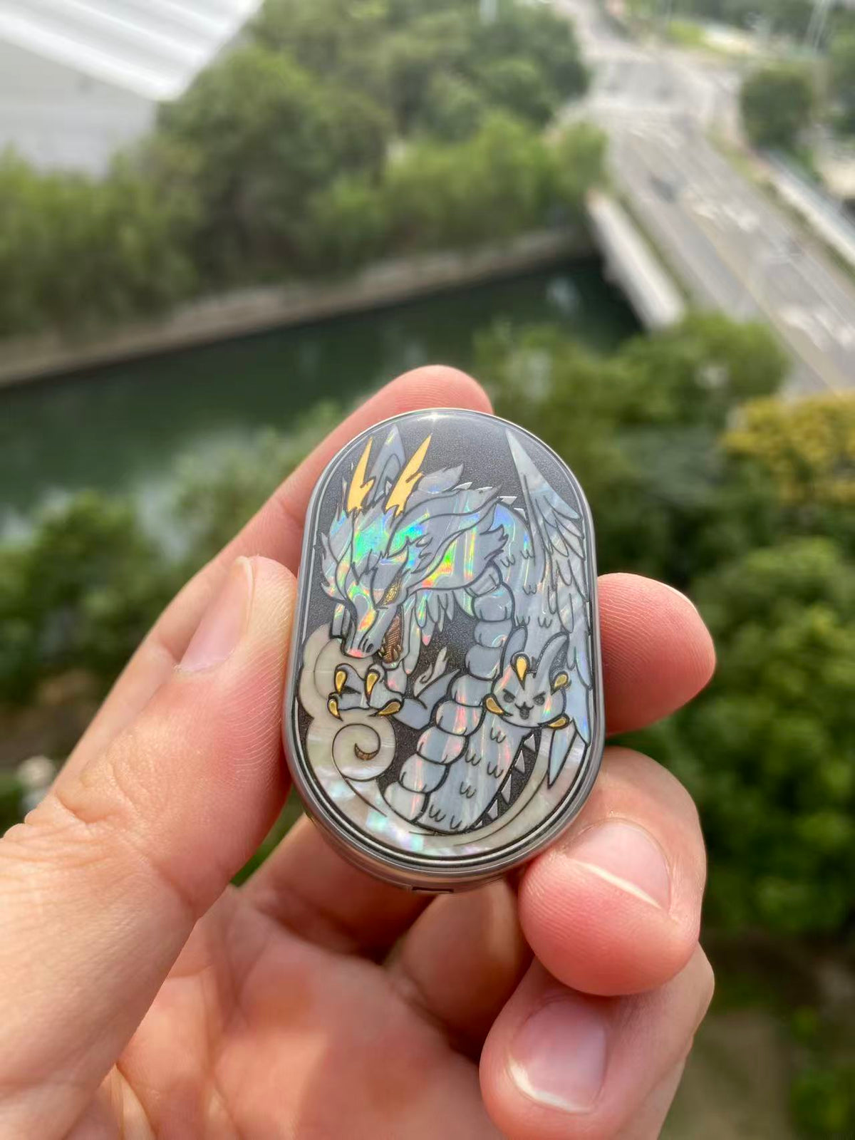 Dragon Rhythm MOP Resin-Sealed