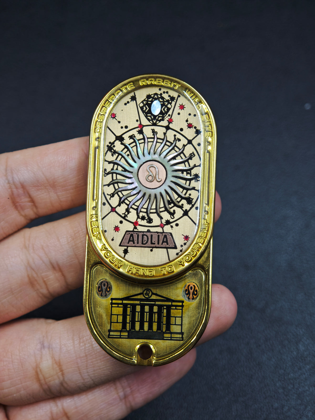 Groove Zirconium Gold Plated Resin-Sealed