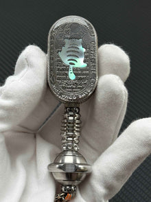 Greedy Cat Stainless Steel Resin-Sealed Engraved