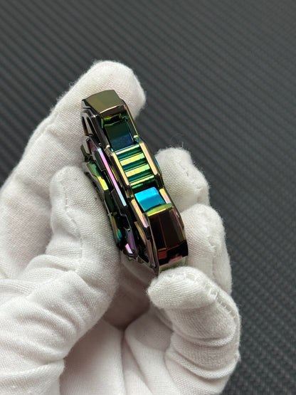 Triple Leaf Ignition Shell Opening Zirconium Engraved Polished