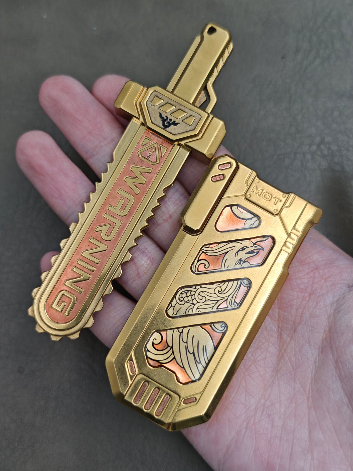 Sky Breaker Stainless Steel Gold Plated Resin-Sealed